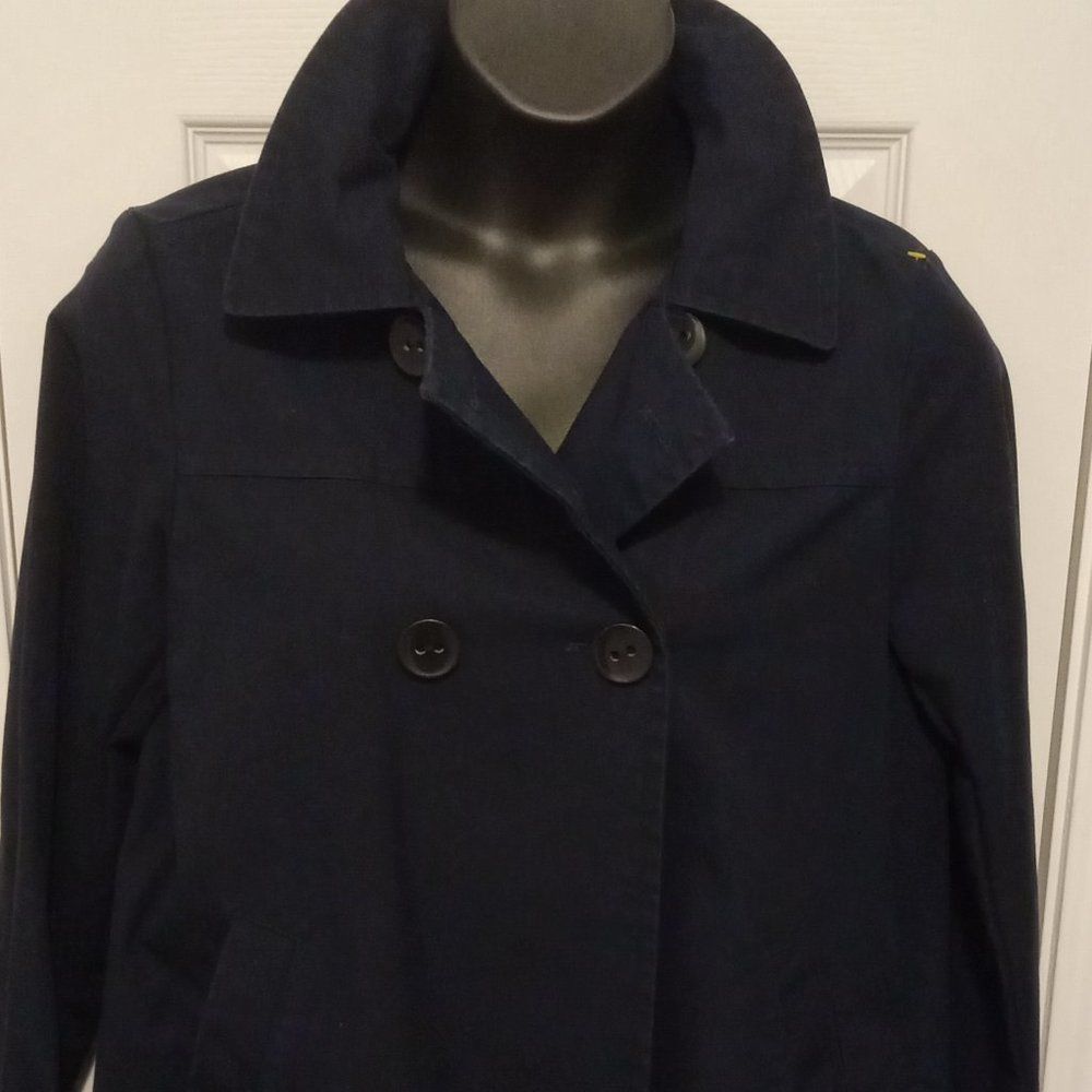 GAP Women Navy Blue Pea Coat Size L